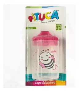 Copo Infantil Treinamento Inquebrável Pituca 150ml Rosa