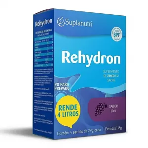 Rehydron 4 sachês sabor uva 26g