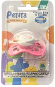 Petita Chupeta PEI Dainty Silicone Ortodôntica Nº 2 – Rosa – Ref. X06D1