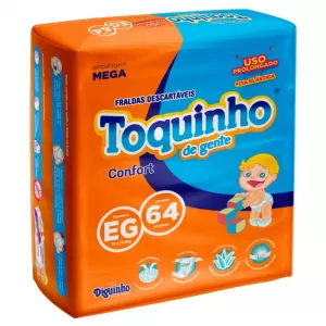 Fralda Toquinho de Gente Confort Sec Mega EG com 64 Unidades