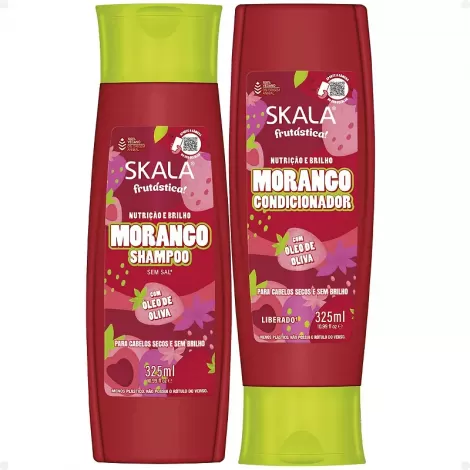 Kit Skala Morango: Shampoo e Condicionador 325ml
