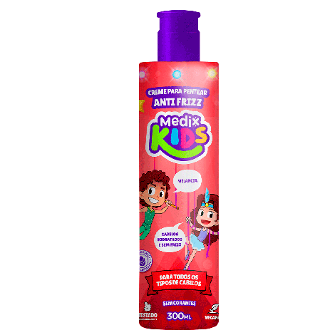 Creme para Pentear Infantil Medix Kids Anti-Frizz 300ml