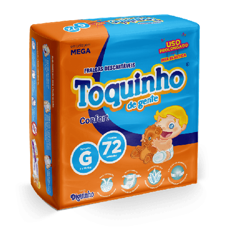 Fralda Toquinho Confort G 72 Unidades