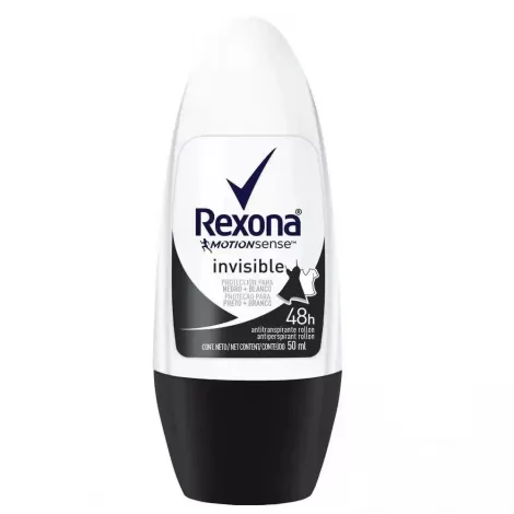 Desodorante Antitranspirante Rexona Roll-On Invisible Feminino 50ml