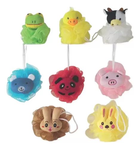 Esponja bucha de Nylon para Banho com Bichinhos + Som