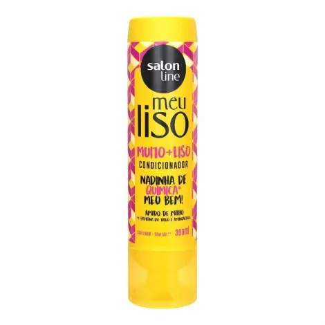 Condicionador Meu Liso Muito+Liso Amido de Milho 300ml - Salon Line