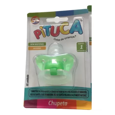 Chupeta Ortodôntica Pituca Borboleta Silicone Verde Ref. 941