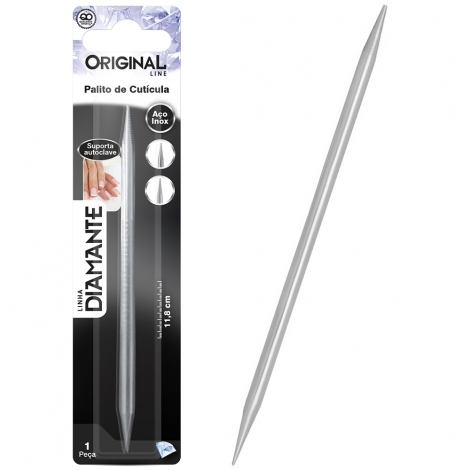 Palito de Cutícula Diamante Inox Profissional